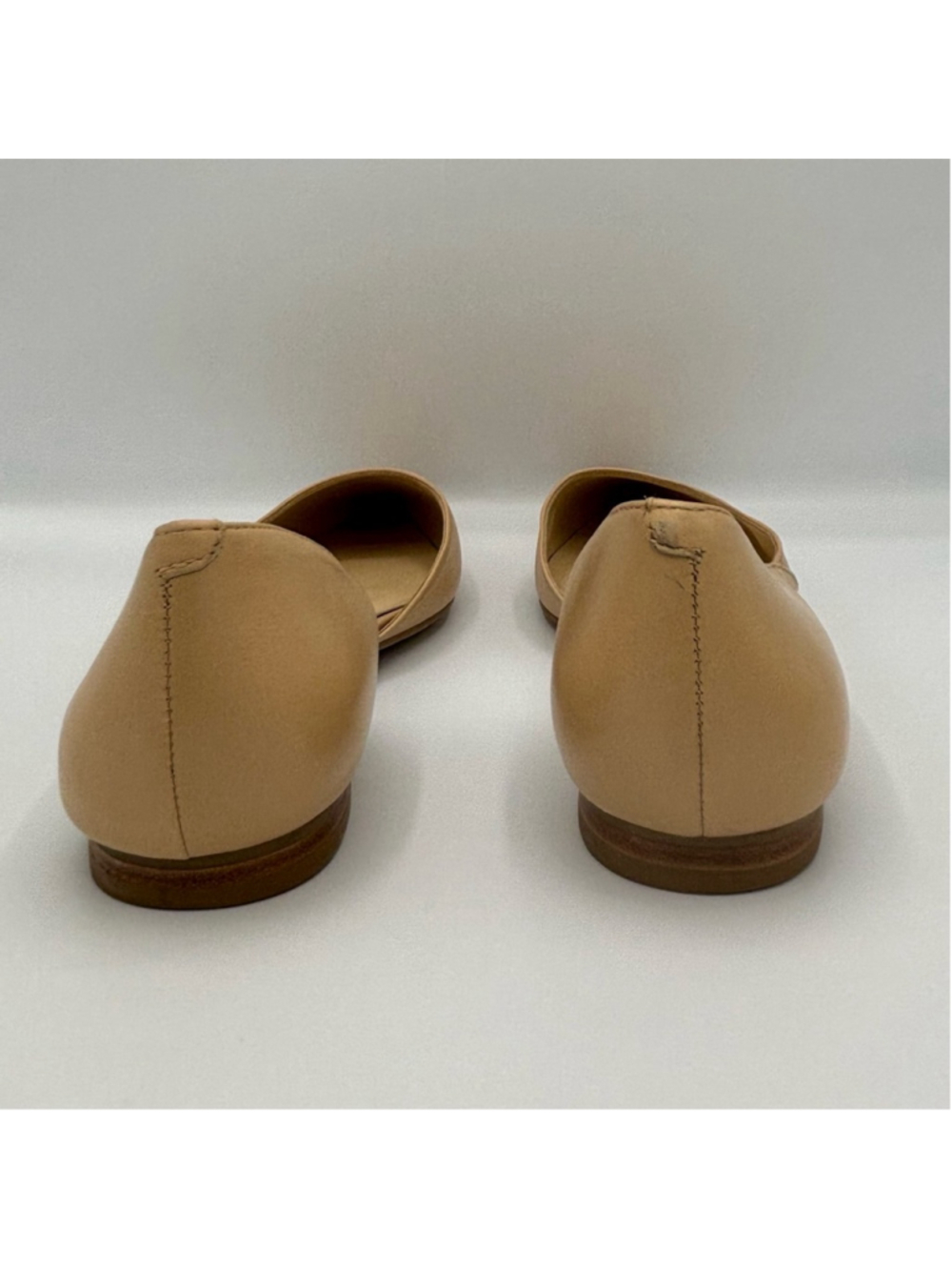 MARC FISHER Sunny Half D'orsay Flat In Beige Leather Size 7.5 - Picture 10 of 14